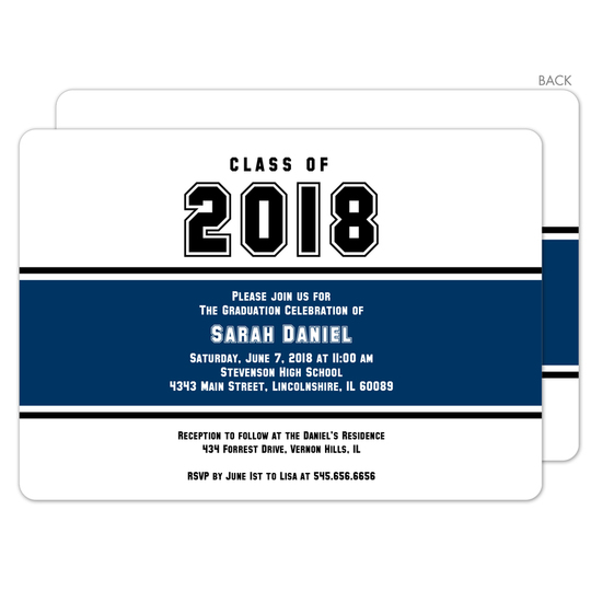 Navy Band Class Of Graduation Invitations